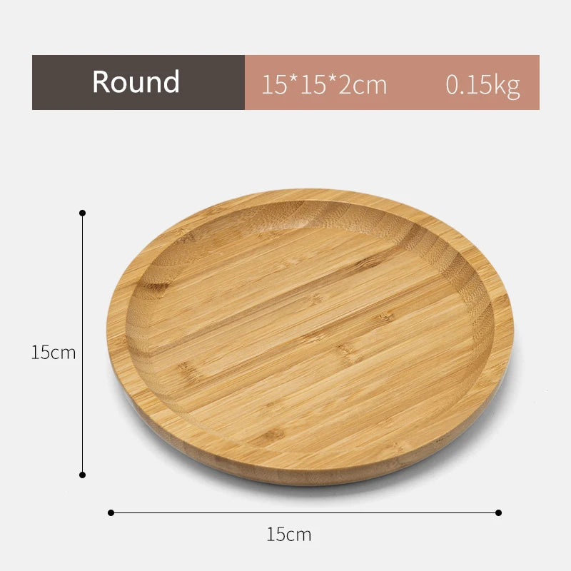 Simple Japanese Bamboo Tea Tray - Kitchen Storage Serving Tray for Dessert, Breakfast, Coffee & Food