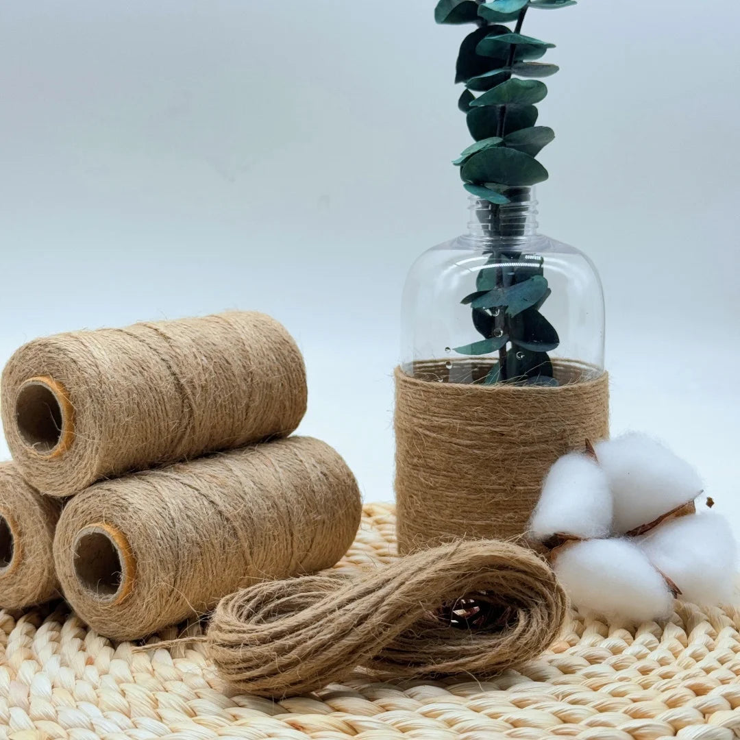 2mm Jute Cord 100m - Unbleached Pet-Safe Twine for Boho Home Decor & Camping Gear Repair
