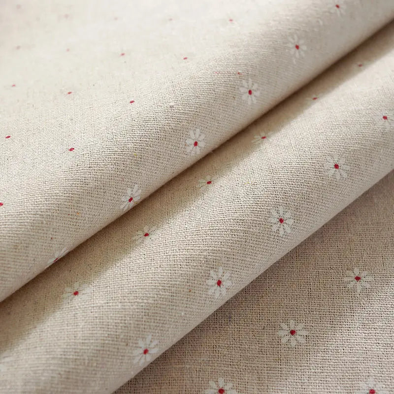 150x50cm Cotton Linen Blue Retro Orchid Fabric - Rural Pastoral Style for Handmade Curtains & DIY Home Decoration