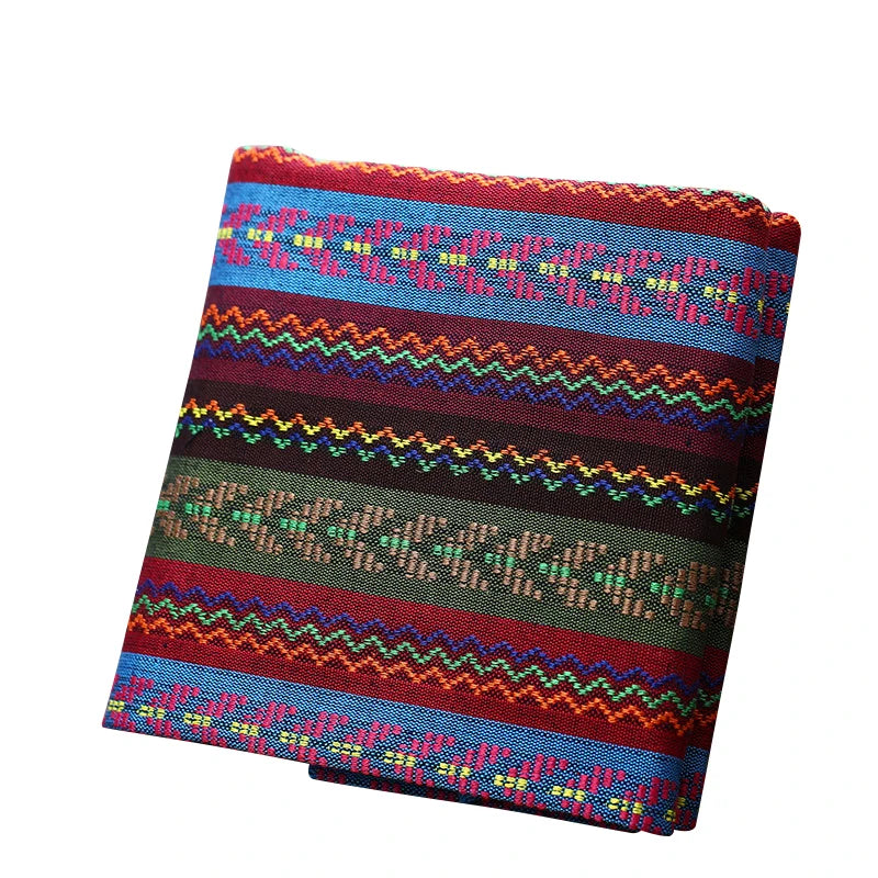 Teramila Ethnic Style Cotton Linen Fabric - Hotel Bar Tablecloth Pillow Sofa Cover Textile for Patchwork & Curtains