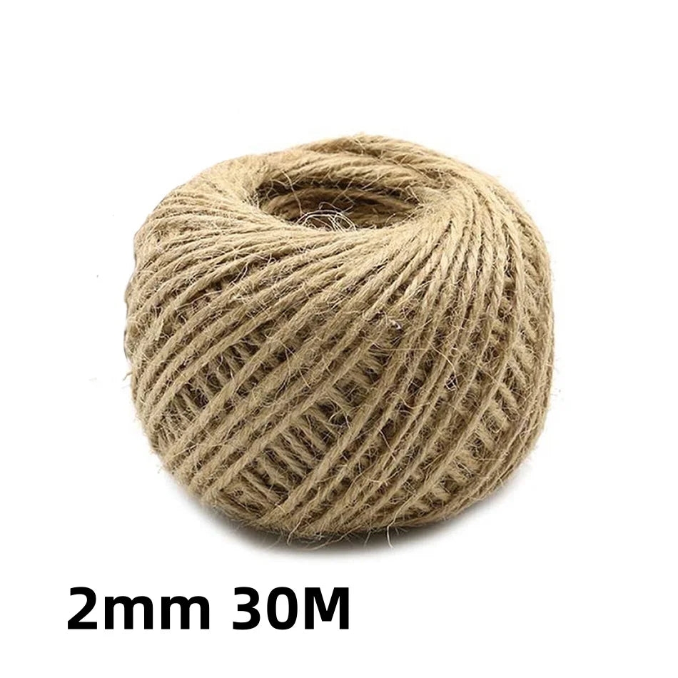 2mm Jute Cord 100m - Unbleached Pet-Safe Twine for Boho Home Decor & Camping Gear Repair