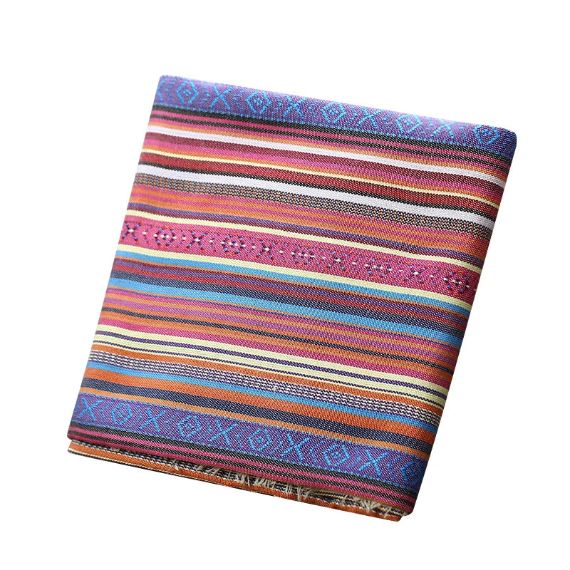 Teramila Ethnic Style Cotton Linen Fabric - Hotel Bar Tablecloth Pillow Sofa Cover Textile for Patchwork & Curtains