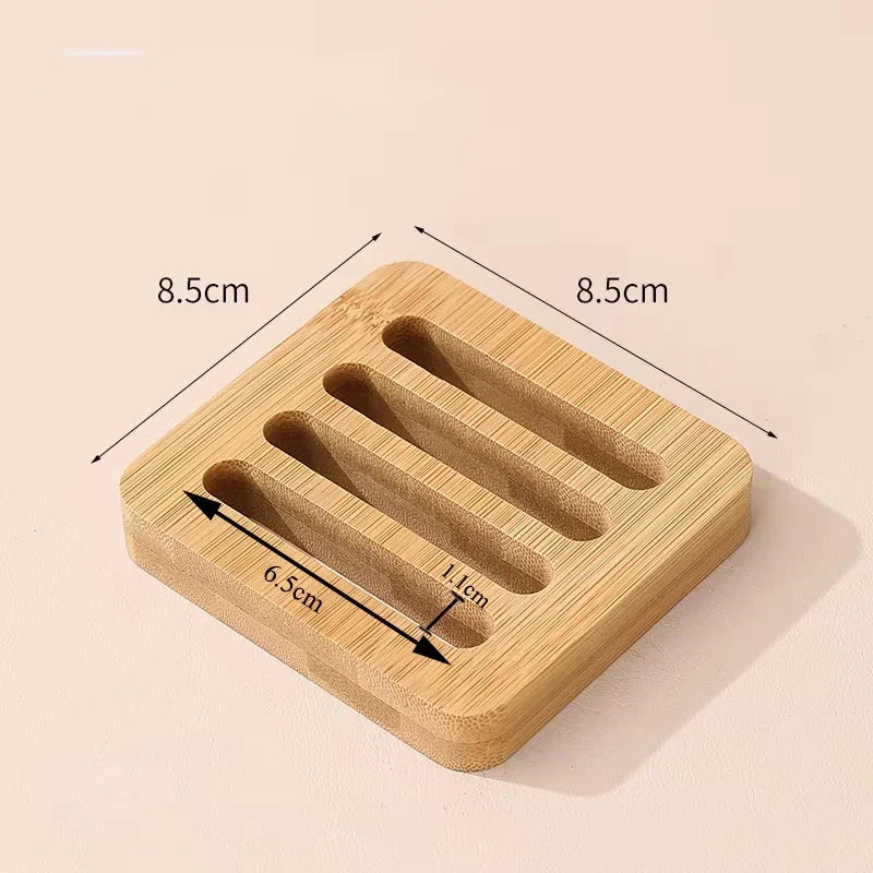 Bamboo Base Coaster Set - Simple Creative Cup Holder Round Insulation Pad Tea Display Rack