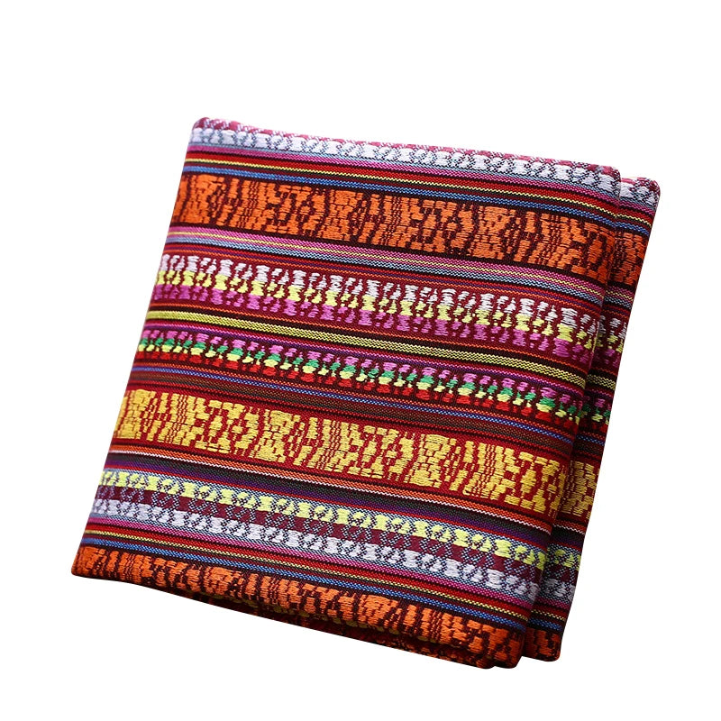 Teramila Ethnic Style Cotton Linen Fabric - Hotel Bar Tablecloth Pillow Sofa Cover Textile for Patchwork & Curtains