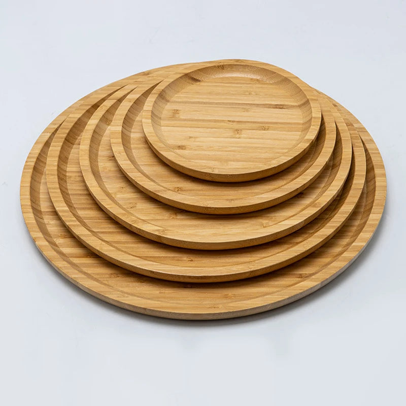 Simple Japanese Bamboo Tea Tray - Kitchen Storage Serving Tray for Dessert, Breakfast, Coffee & Food