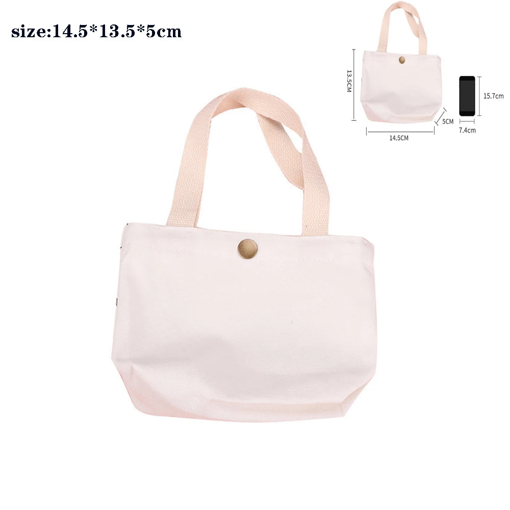 Canvas Bag Storage - Eco-Friendly Foldable Grocery Tote with Portable Shoulder Handles