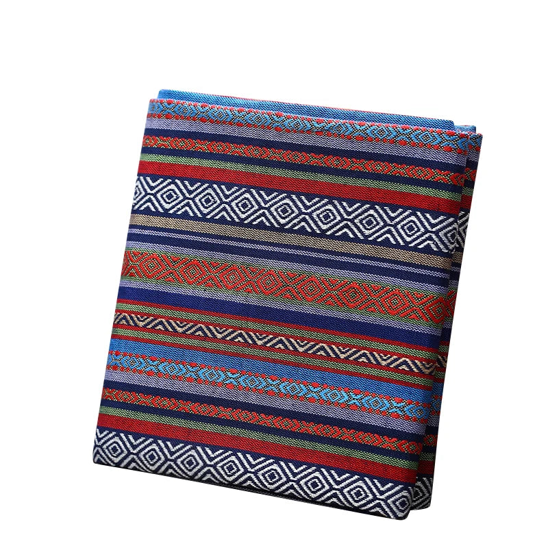 Teramila Ethnic Style Cotton Linen Fabric - Hotel Bar Tablecloth Pillow Sofa Cover Textile for Patchwork & Curtains