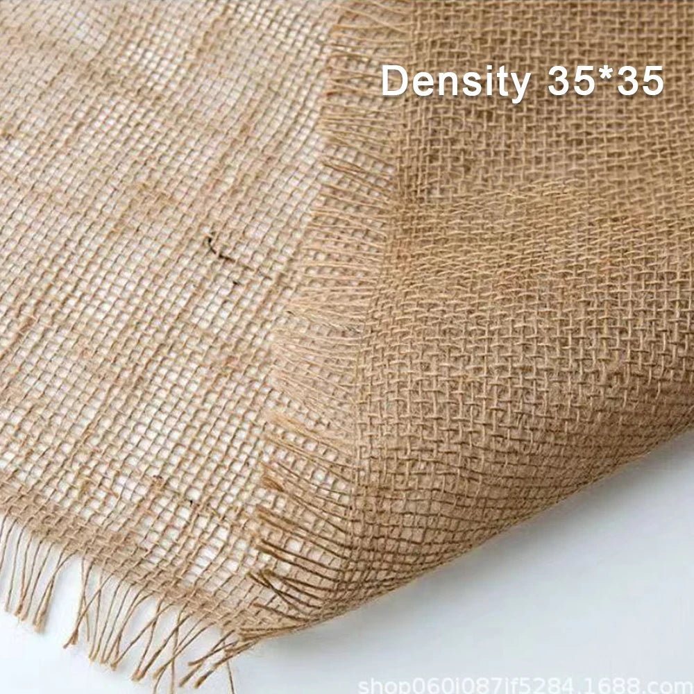 160x50cm Natural Burlap Fabric - High Density Jute Textile for DIY Curtains, Wall Coverings & Christmas Decoration