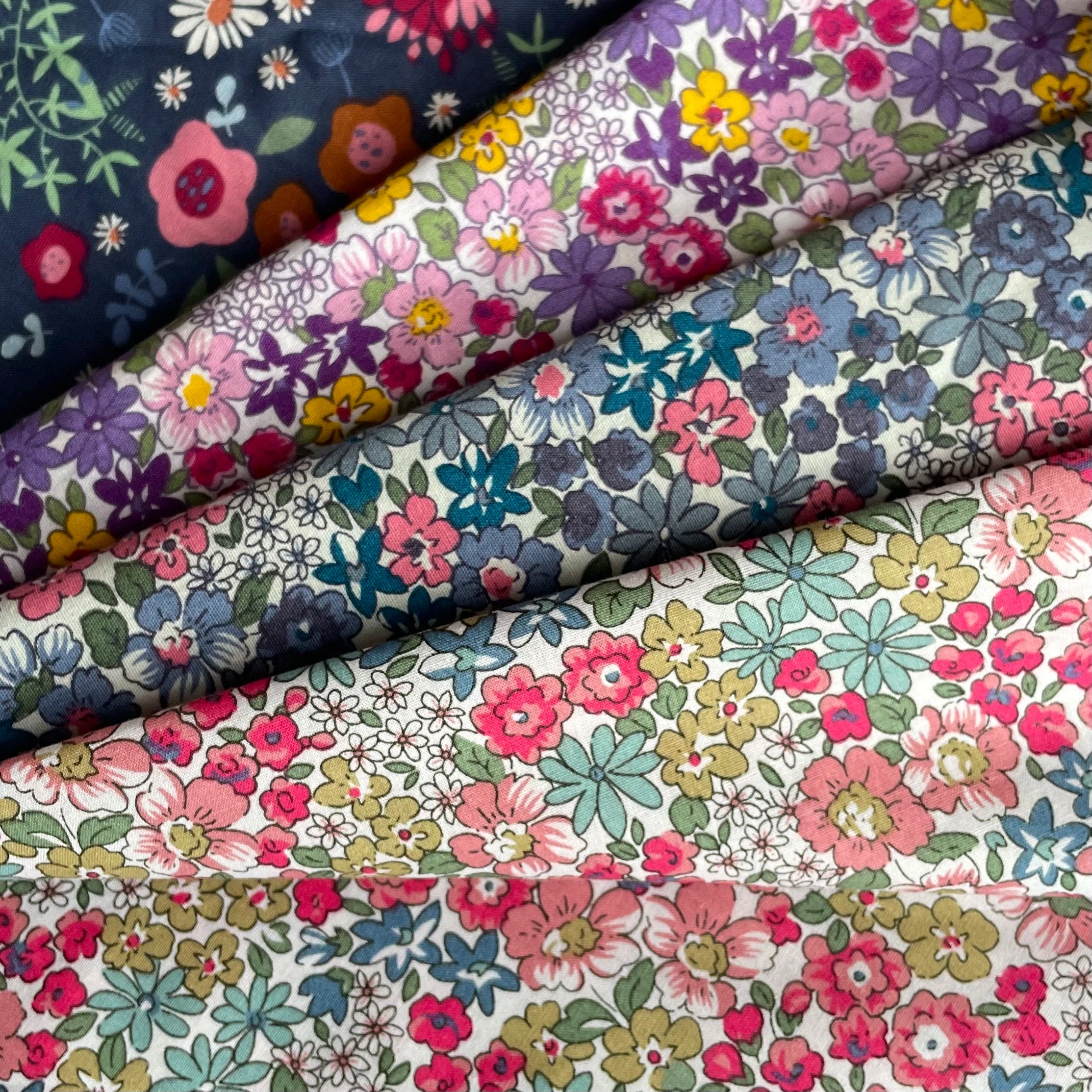 145x50cm New Floral 100% Cotton 40S Liberty Style Fabric - Digital Printing for Sewing Dresses & Kids Designer Handmade Projects