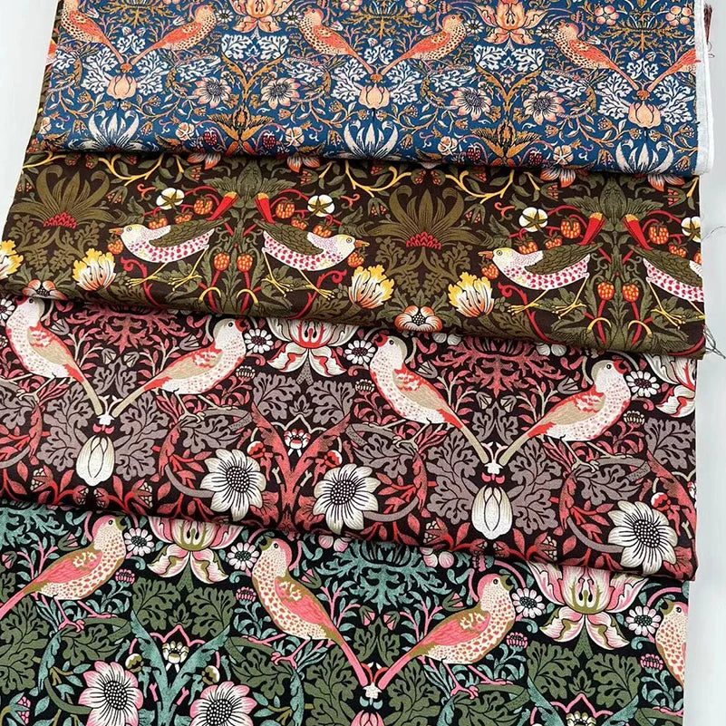 William Morris Textiles Vintage Flower Patterns - 100% Cotton Fabric for Sewing & DIY Projects (Half Meter)