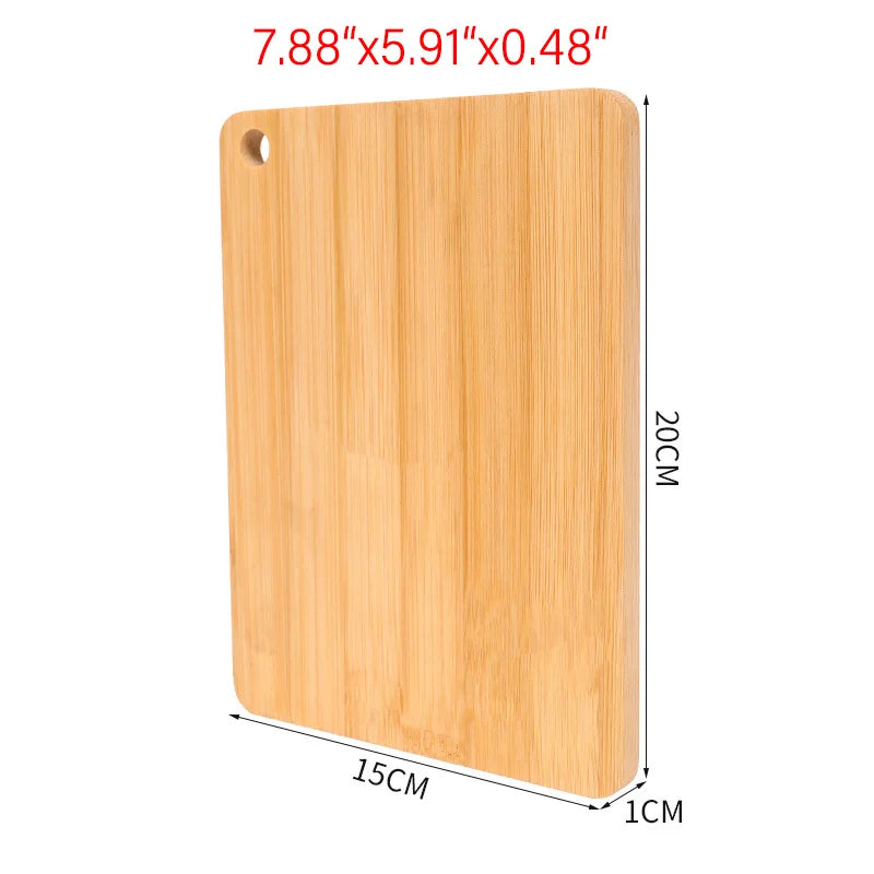 Bamboo Kitchen Cutting Board - Double-Sided Rectangular Thickened Solid Wood Cutting Board for Fruit, Veggies & Meat