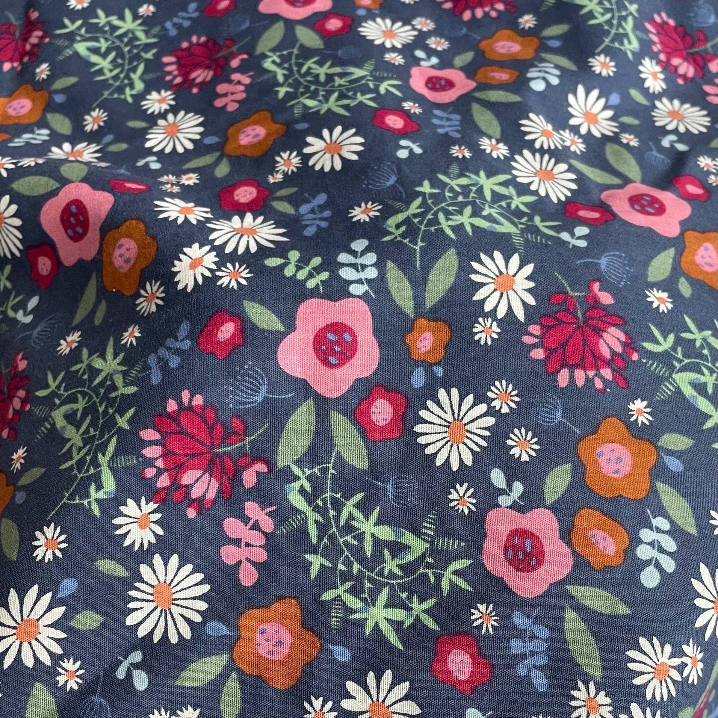 145x50cm New Floral 100% Cotton 40S Liberty Style Fabric - Digital Printing for Sewing Dresses & Kids Designer Handmade Projects
