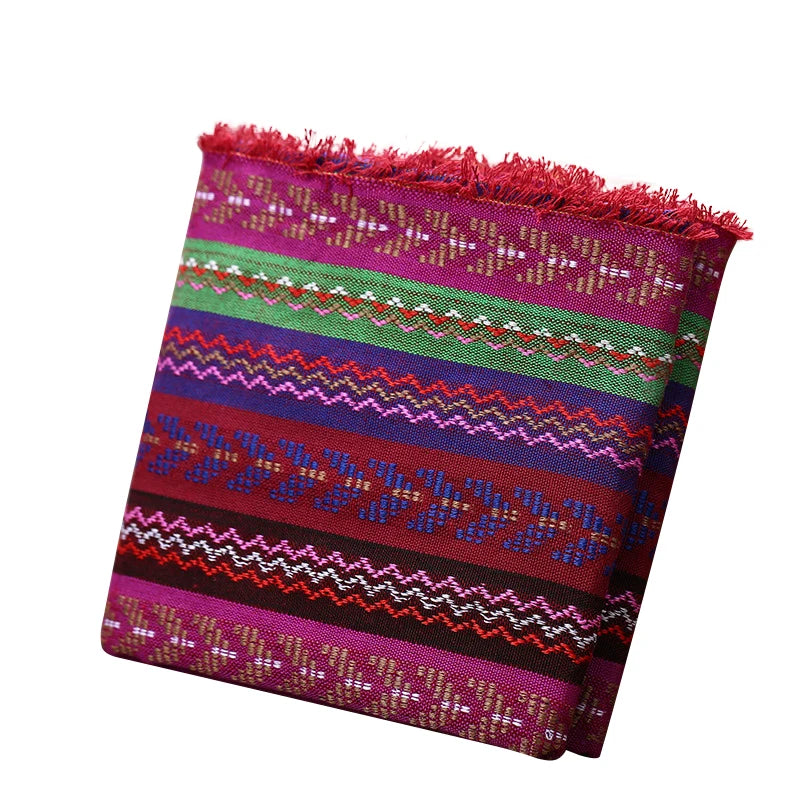 Teramila Ethnic Style Cotton Linen Fabric - Hotel Bar Tablecloth Pillow Sofa Cover Textile for Patchwork & Curtains