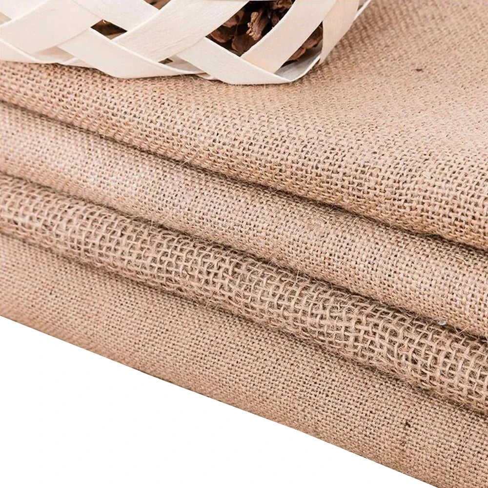 160x50cm Natural Burlap Fabric - High Density Jute Textile for DIY Curtains, Wall Coverings & Christmas Decoration