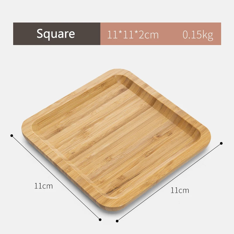 Simple Japanese Bamboo Tea Tray - Kitchen Storage Serving Tray for Dessert, Breakfast, Coffee & Food