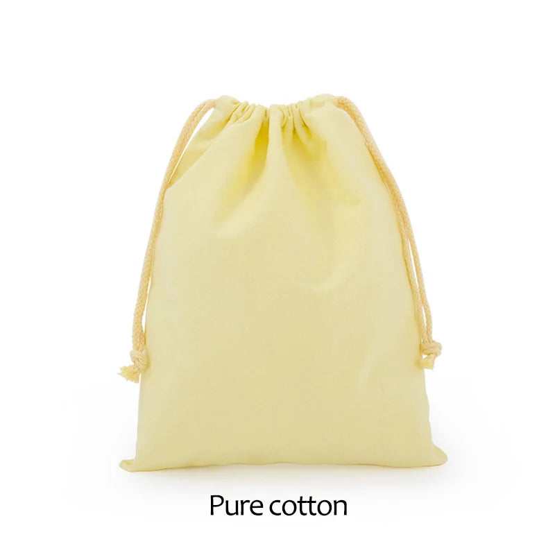 Cotton Drawstring Storage Bag - White Canvas Pouch for Candy, Gifts & Home Organization