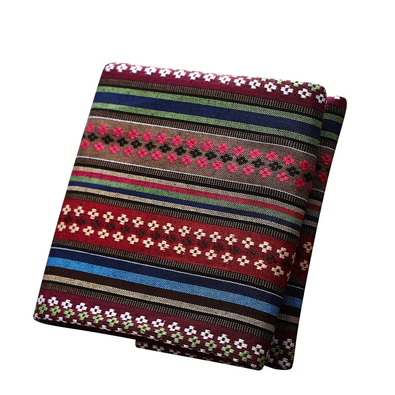 Teramila Ethnic Style Cotton Linen Fabric - Hotel Bar Tablecloth Pillow Sofa Cover Textile for Patchwork & Curtains