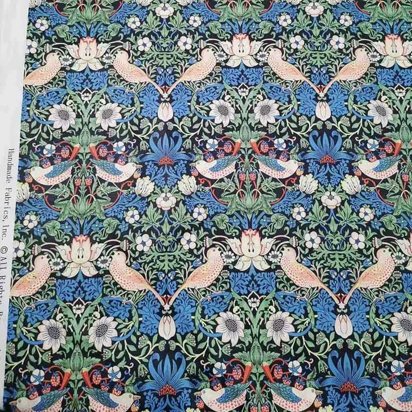 William Morris Textiles Vintage Flower Patterns - 100% Cotton Fabric for Sewing & DIY Projects (Half Meter)