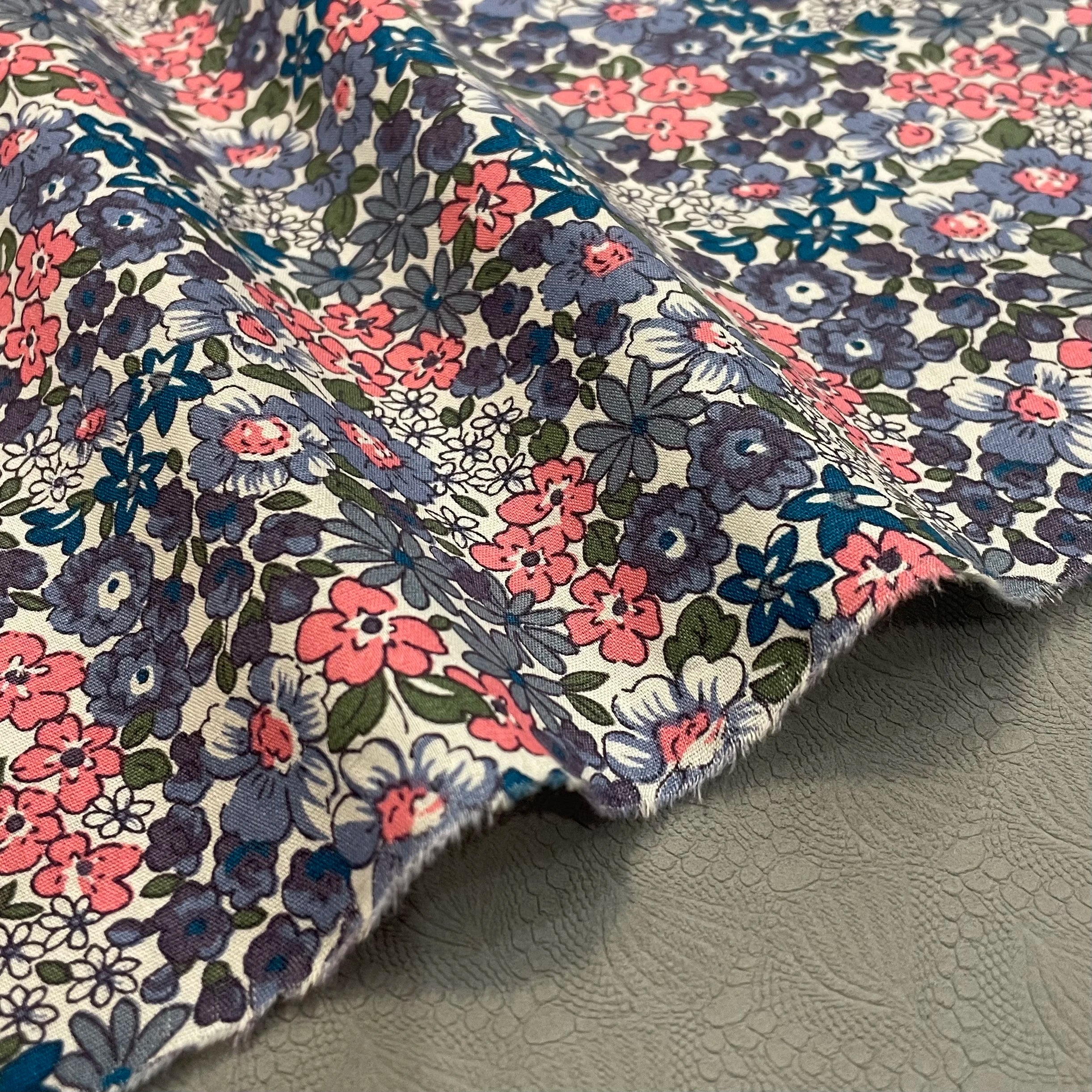 145x50cm New Floral 100% Cotton 40S Liberty Style Fabric - Digital Printing for Sewing Dresses & Kids Designer Handmade Projects