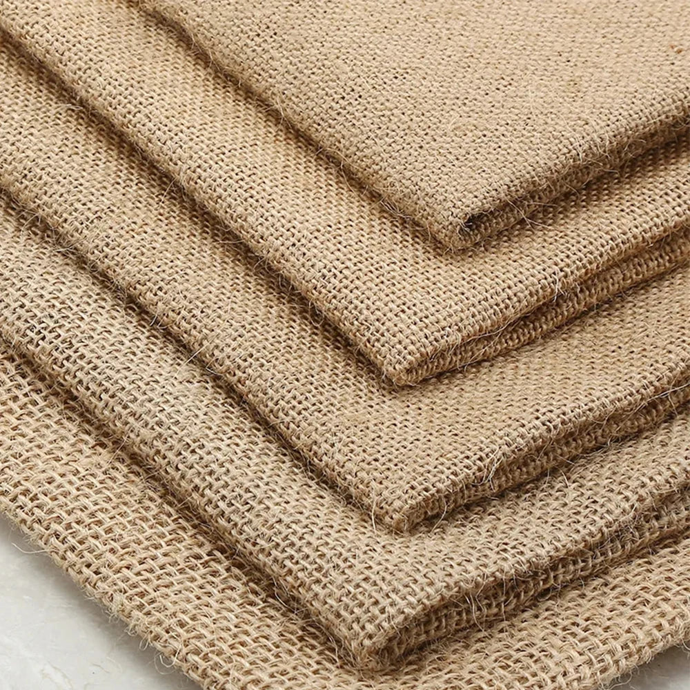 160x50cm Natural Burlap Fabric - High Density Jute Textile for DIY Curtains, Wall Coverings & Christmas Decoration