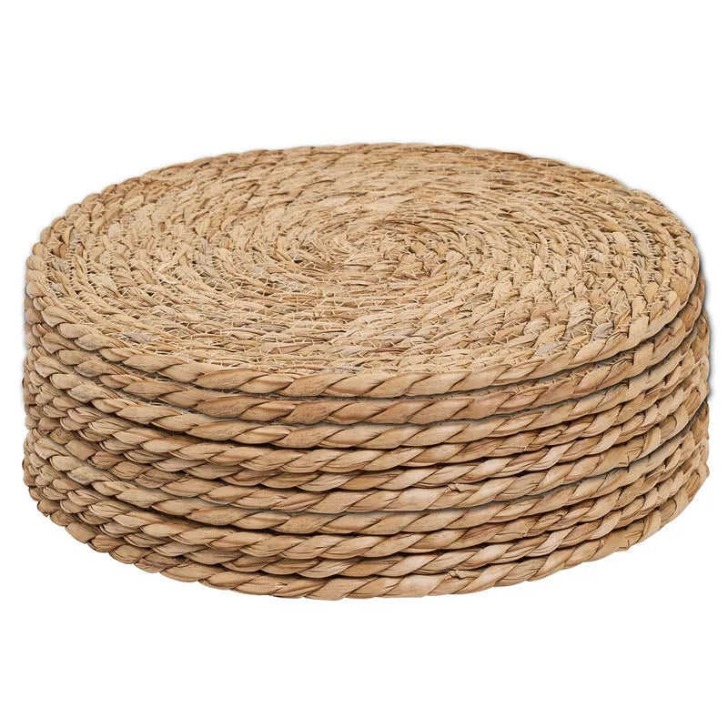 Pot Mats Handwoven Rattan Placemats - Round Heat Insulation Mats for Dining & Home Decor