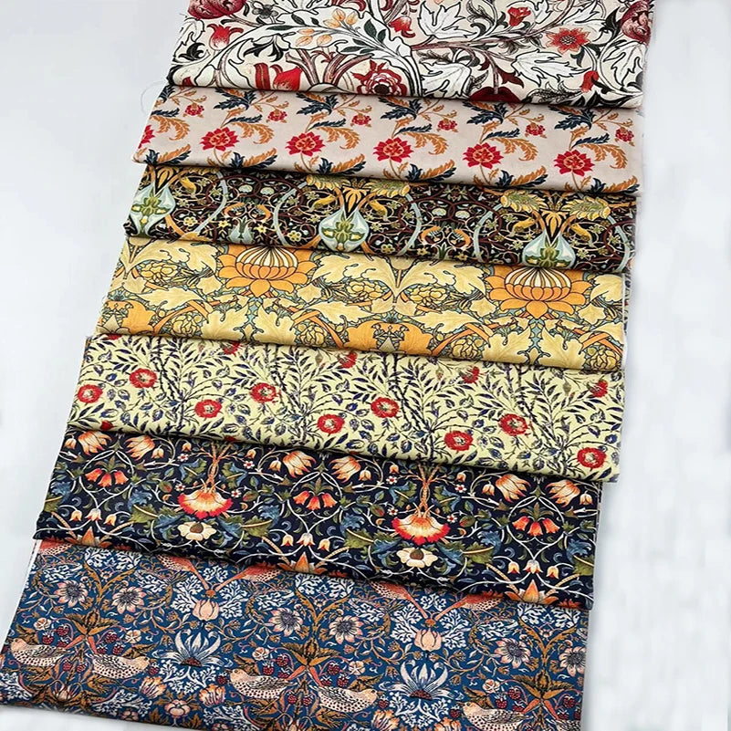 William Morris Textiles Vintage Flower Patterns - 100% Cotton Fabric for Sewing & DIY Projects (Half Meter)