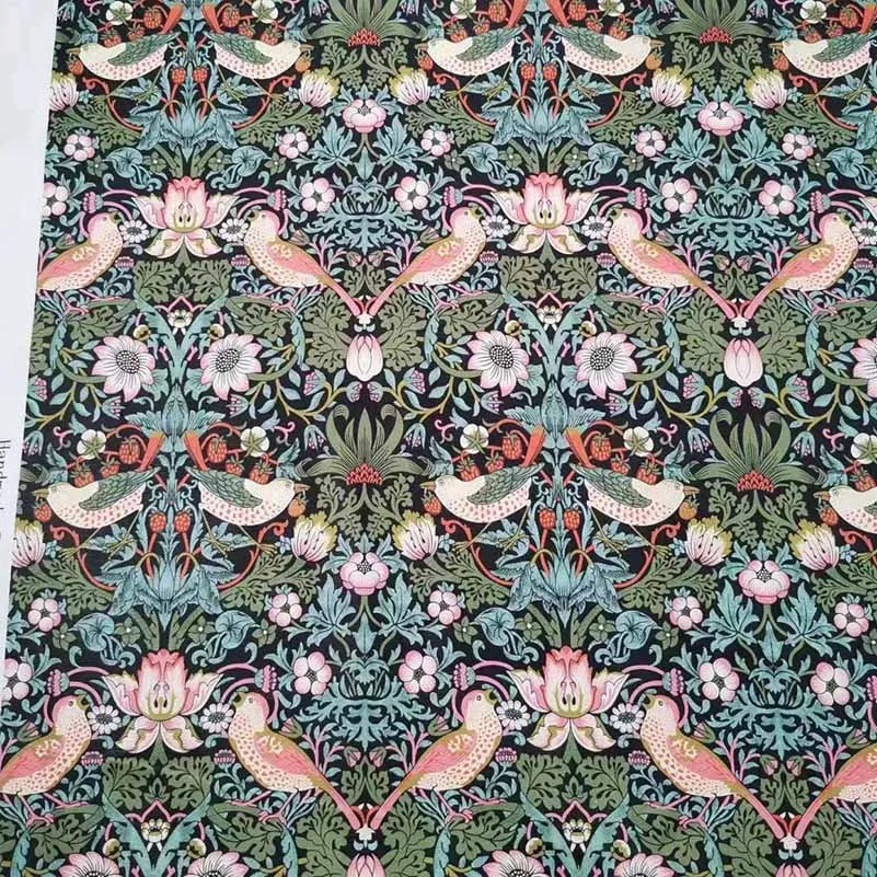 William Morris Textiles Vintage Flower Patterns - 100% Cotton Fabric for Sewing & DIY Projects (Half Meter)